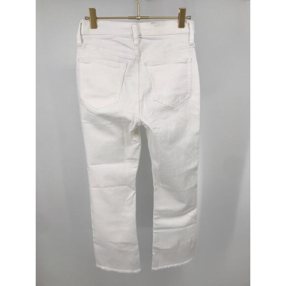 J. Crew White Denim 10" Demi Boot Crop Jeans Womens 26P - Picture 6 of 10